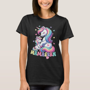 Funny Mamacorn Costume Mothers Day Unicorn Mom Wom T-Shirt