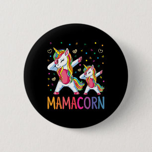 Funny Mamacorn Unicorn Costume Mom Mother's Day  2 Inch Round Button