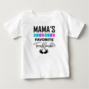 Funny Mama's favourite trouble maker girls Baby T-Shirt