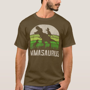 Funny Mamasaurus Tre s, Fun Dinosaur Mom 2 Kids Ra T-Shirt