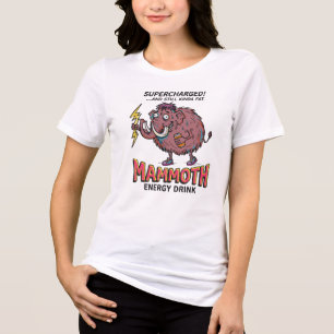 Funny Mammoth Energy Drink Supercharged Tri-Blend Shirt
