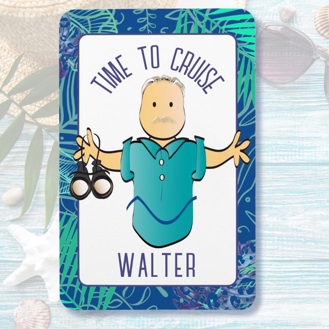 Funny Man Binoculars Cartoon for Him Cruise Door  Magnet (Creator Uploaded)