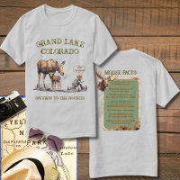 Funny Man Running from Mama and Baby Moose T-Shirt