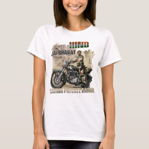 Funny Man Shahrukh Khan Digital Painting Jai Hind  T-Shirt