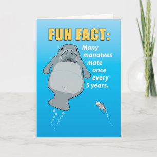 Funny Manatee Mating Habits Birthday Card