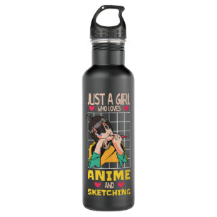 Funny manga anime drawing for drawing girls 1 710 ml water bottle