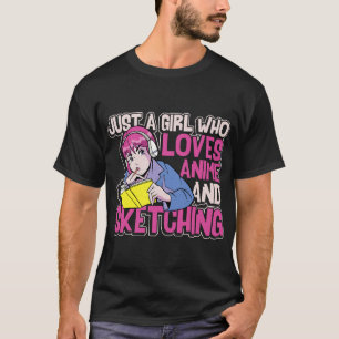 Funny manga anime drawing for drawing girls 2 T-Shirt