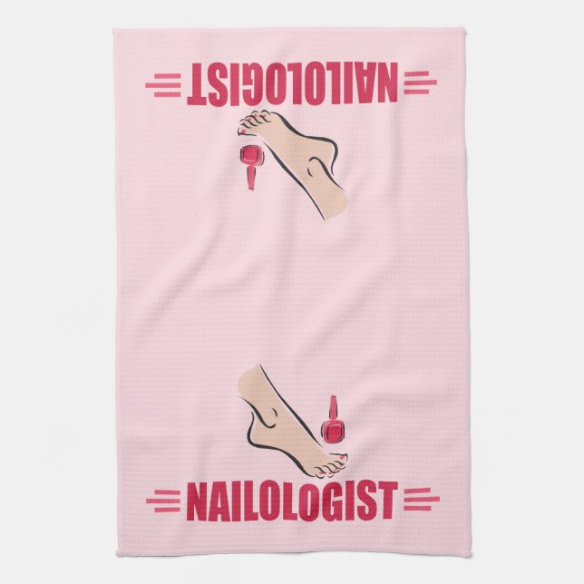 Funny Manicurists Kitchen Towel (Vertical)