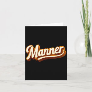 Funny Manner Emblem Card