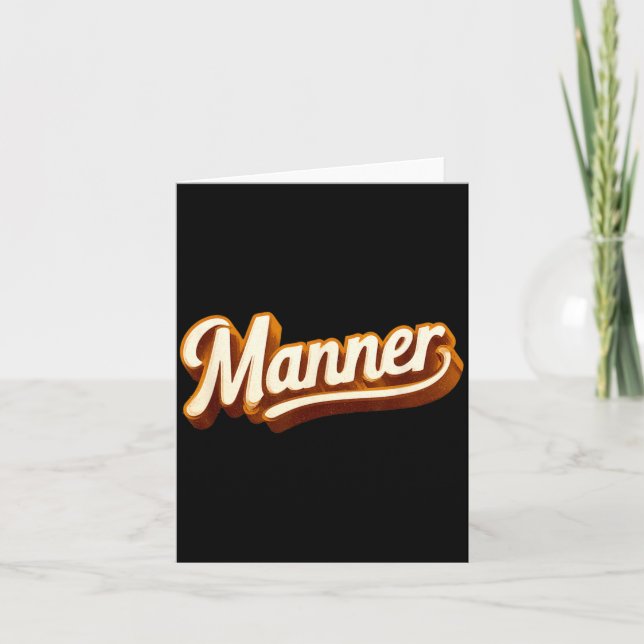 Funny Manner Emblem Card (Front)