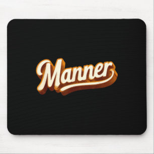 Funny Manner Emblem Mouse Pad