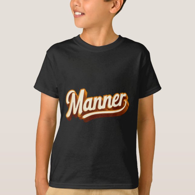 Funny Manner Emblem T-Shirt (Front)