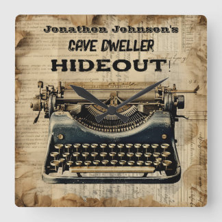 Funny Manual Typewriter Wall Clock