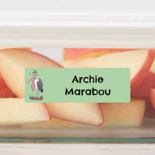 Funny marabou stork cartoon personalized