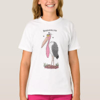 Funny marabou stork cartoon