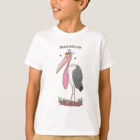 Funny marabou stork cartoon