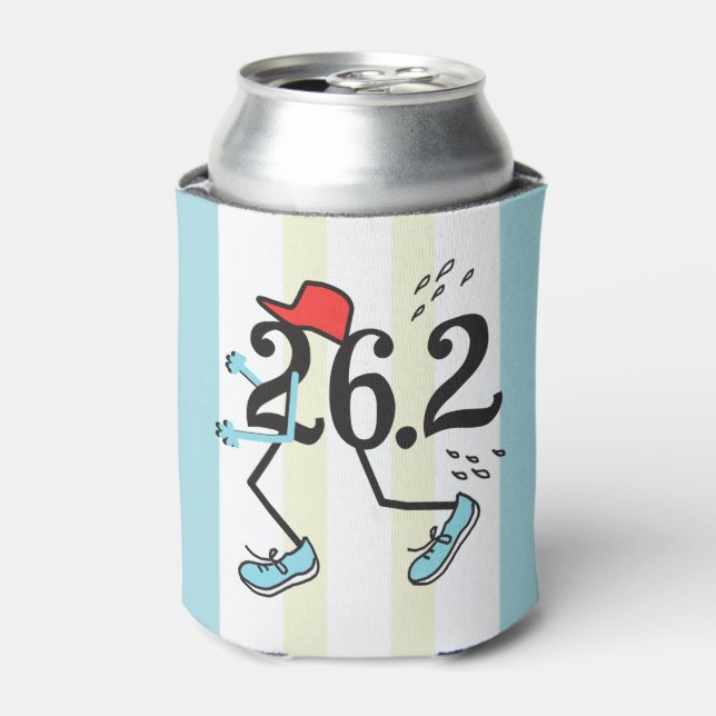 Funny Marathon 26.2 © Gift for Runner Can Cooler (Can Front)