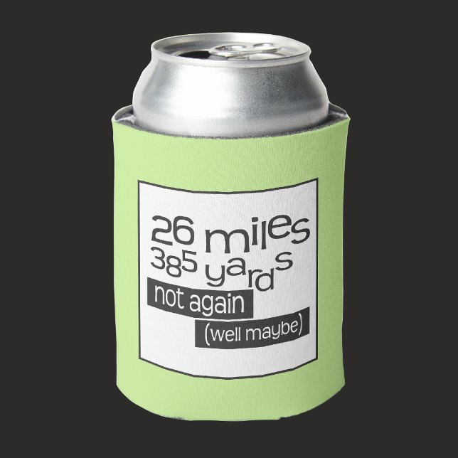 Funny Marathon 26 miles 385 yards Running themed Can Cooler (Creator Uploaded)
