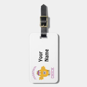 Funny Marathon Chick Luggage Tag