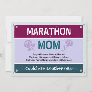 Funny Marathon Mom Could Use A Nap Mother's Day Card