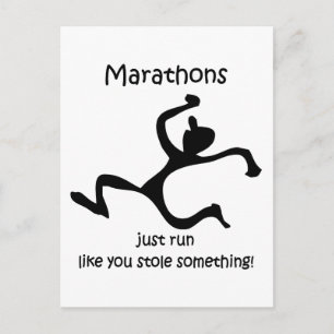 Funny marathon postcard