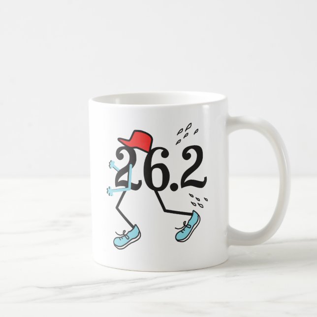 Funny Marathon Runner 26.2 - Gifts for Runners Coffee Mug (Right)