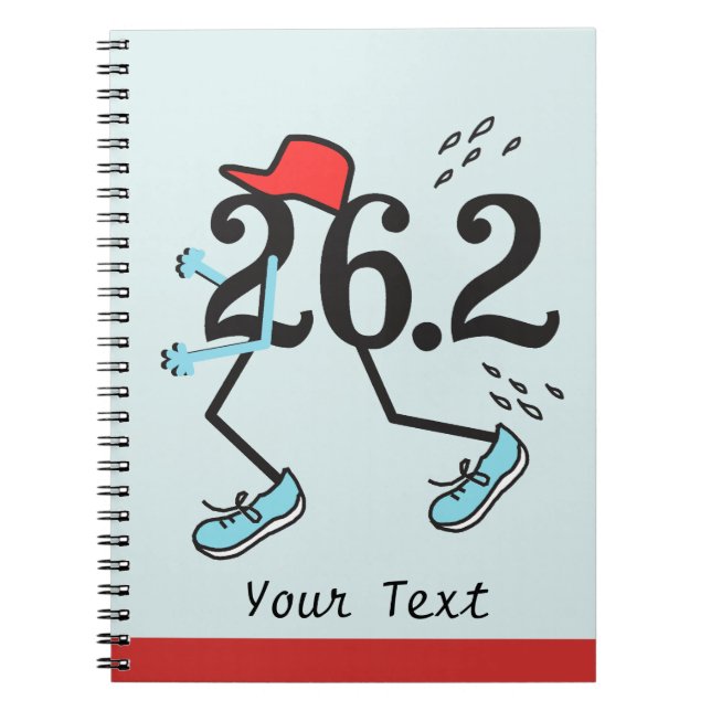 Funny Marathon Runner 26.2 - Gifts for Runners Notebook (Front)