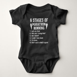 Funny Marathon Runner Quote Athlete Running Baby Bodysuit