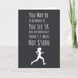 Funny Marathon Running Cards Humour Fitness Runner