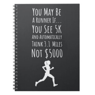 Funny Marathon Running Gifts Quote Saying Runner Notebook