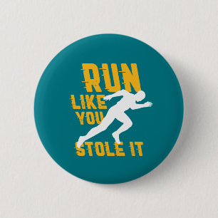 Funny Marathon Running Jogging Workout Exercise 2 Inch Round Button