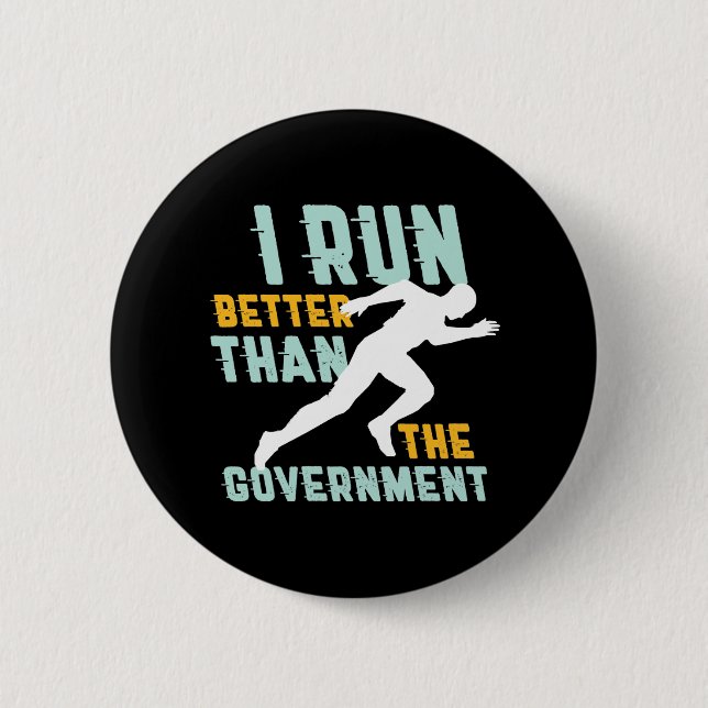 Funny Marathon Running Jogging Workout Runner 2 Inch Round Button (Front)
