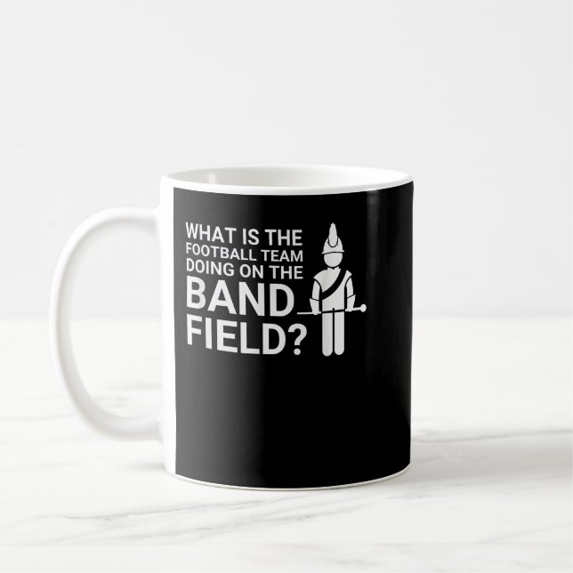 Funny Marching Band Field Funny Clarinet Tuba Drum Coffee Mug (Left)