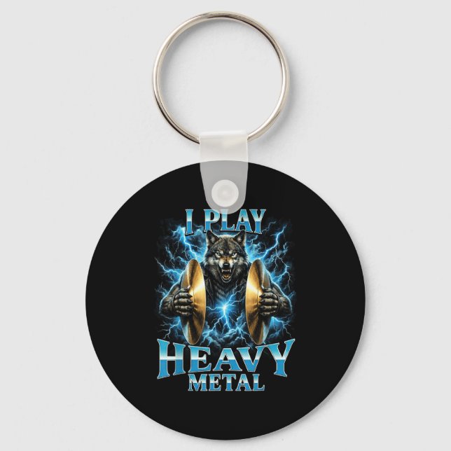 Funny marching band percussionist drumline keychain (Front)