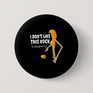 Funny Marcus The Worm Meme I Don't Like This Rock 2 Inch Round Button