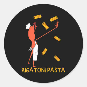 Funny Marcus The Worm Rigatoni Pasta  Classic Round Sticker
