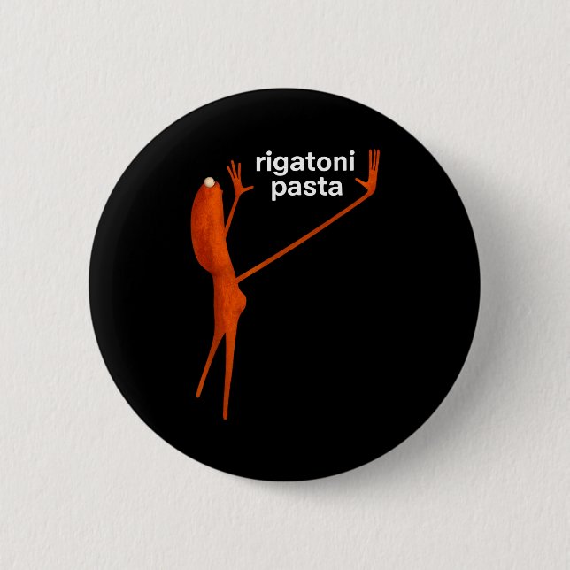 Funny Marcus The Worm Rigatoni Pasta Viral Meme  2 Inch Round Button (Front)