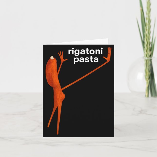 Funny Marcus The Worm Rigatoni Pasta Viral Meme  Card (Front)