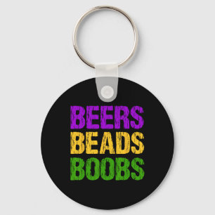 Funny Mardi Gras Beers Beads Breast Tee Fun New Or Keychain