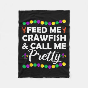 Funny Mardi Gras Craw-fish Festival Apparel Fleece Blanket
