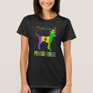 Funny Mardi Gras Dalmatian Dog Dad Mom Mardi Gras  T-Shirt