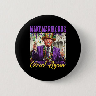 Funny Mardi Gras Donald Trump Mardi Gras American 2 Inch Round Button