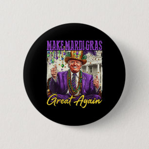 Funny Mardi Gras Donald Trump Mardi Gras American 2 Inch Round Button