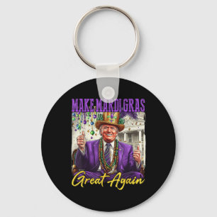 Funny Mardi Gras Donald Trump Mardi Gras American Keychain