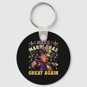 Funny Mardi Gras Donald Trump Mardi Gras American Keychain