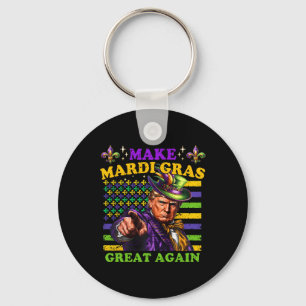 Funny Mardi Gras Donald Trump Mardi Gras American Keychain