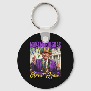 Funny Mardi Gras Donald Trump Mardi Gras American Keychain