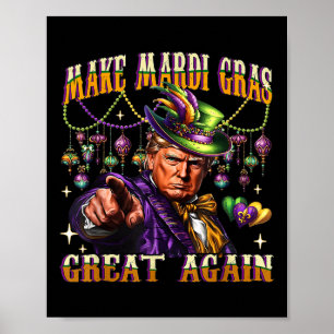 Funny Mardi Gras Donald Trump Mardi Gras American  Poster
