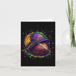 Funny Mardi Gras Football Beads New Orleans Men Wo Card