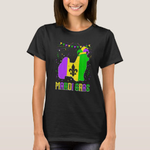 Funny Mardi Gras Maltese Dog Dad Mom Mardi Gras Pr T-Shirt